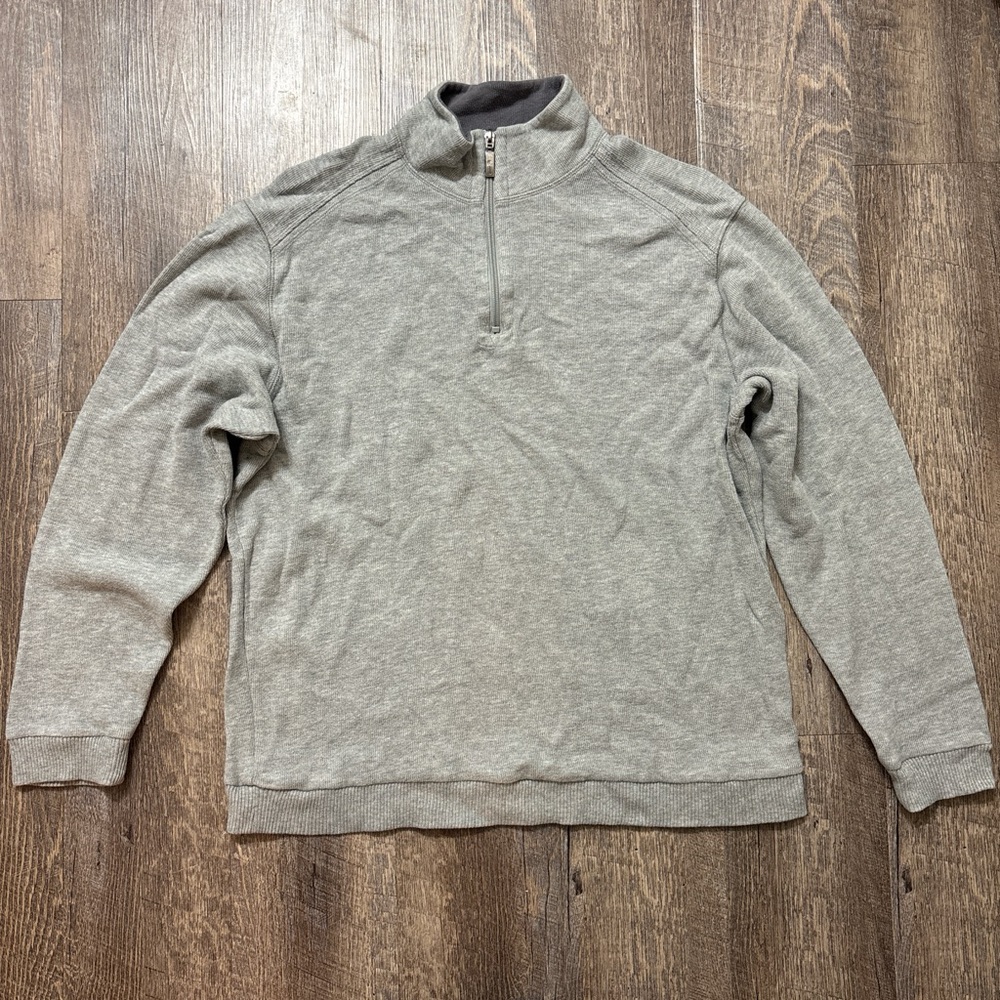 Tommy Bahama Men's Light Gray Quarter Zip